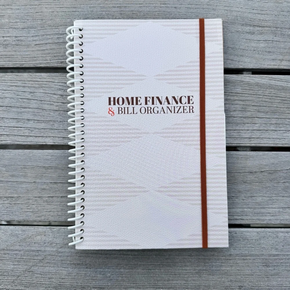 NEW Home finance and bill organizer book budget planner spiral bound pockets